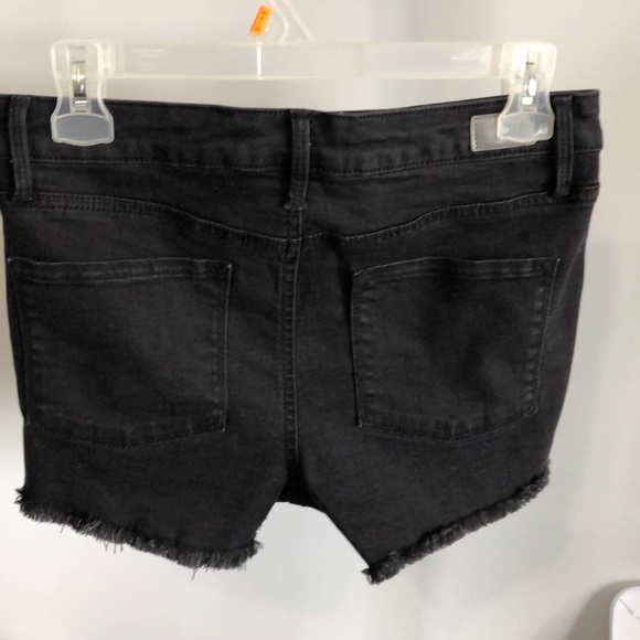 Black Mid Rise Shorts - Picture 2 of 4